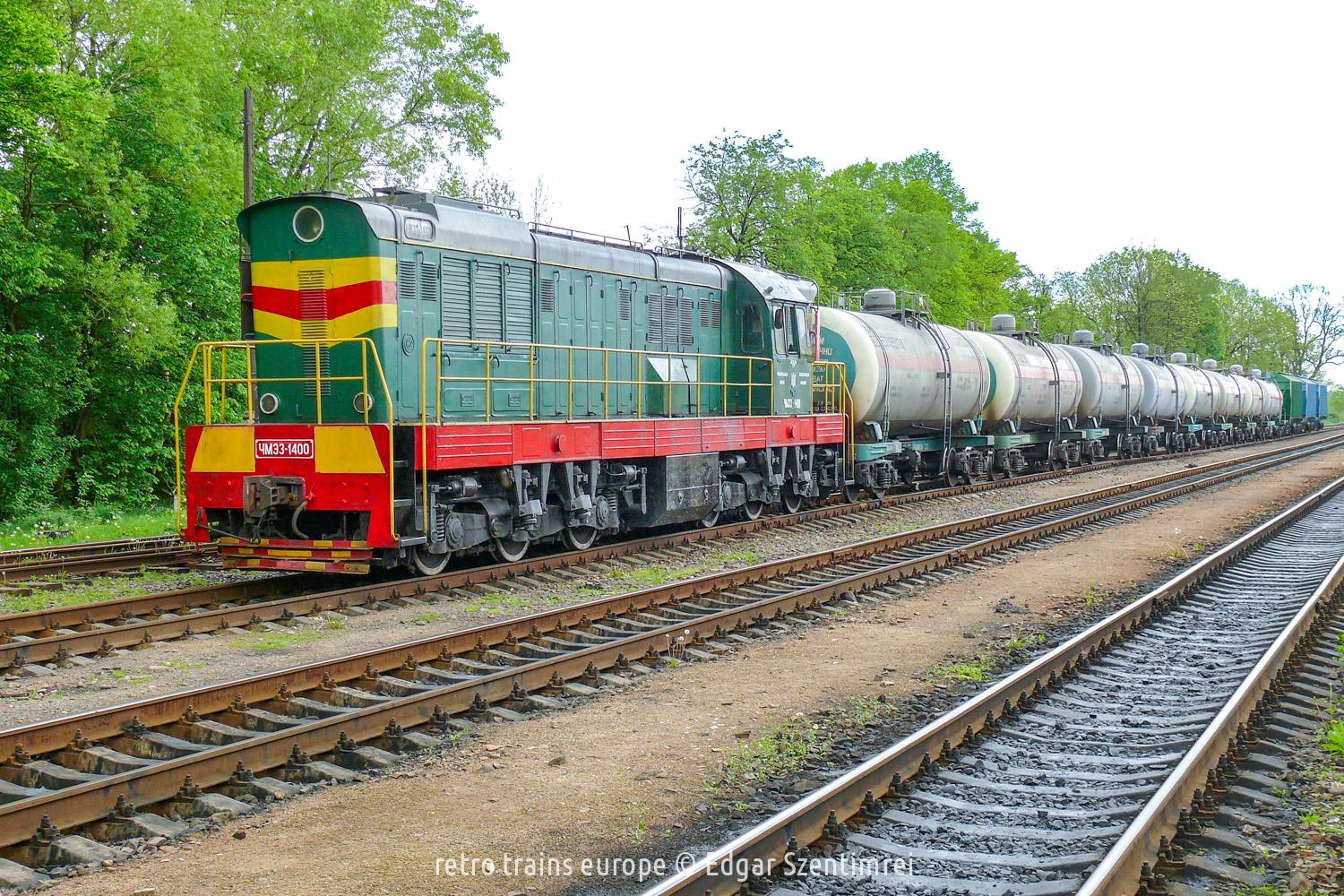 ChME3 1400 of the UŽ Ukrainian Railways at station Dolina